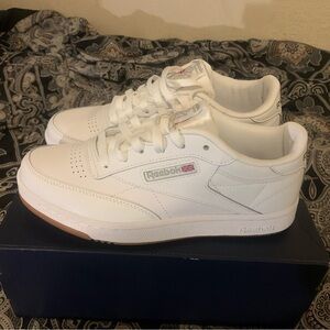 Reebok White and Tan Sneakers